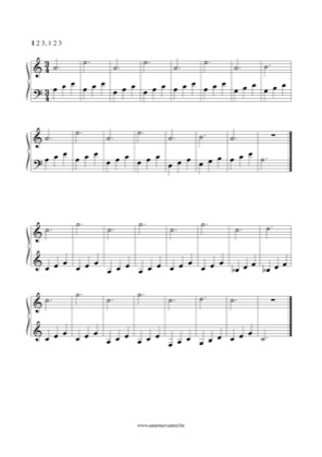 Thumbnail of first page of 1 2 3, 1 2 3 piano sheet music PDF by Anonymous.