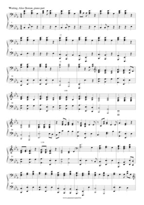 Thumbnail of first page of Waiting piano sheet music PDF by Alice Boman.