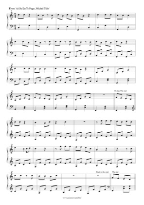 Thumbnail of first page of Ai Se Eu Te Pego piano sheet music PDF by Michel Télo.