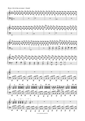 Thumbnail of first page of All of this revisited piano sheet music PDF by Zornik.
