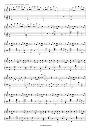 Thumbnail of first page of With Arms Wide Open piano sheet music PDF by Creed.