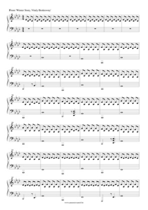 Thumbnail of first page of Winter Story piano sheet music PDF by Vitaly Beskrovny.
