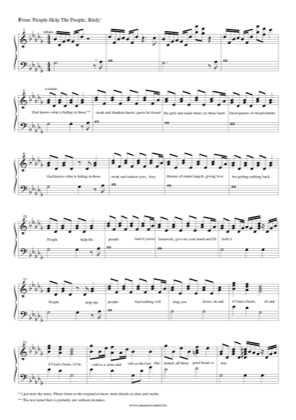 Thumbnail of first page of People Help The People piano sheet music PDF by Birdy.
