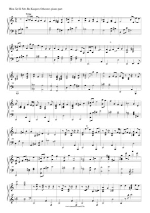 Thumbnail of first page of Hon är så söt piano sheet music PDF by Bo Kaspers Orkester.