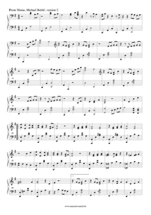 Thumbnail of first page of Home (Verison 2) piano sheet music PDF by Michael Bublé.