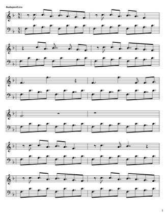 Thumbnail of first page of Budapest piano sheet music PDF by George Ezra.