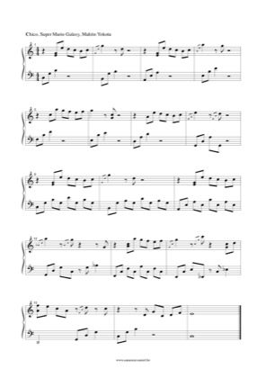 Thumbnail of first page of Chico - Super Mario Galaxy piano sheet music PDF by Super Mario.