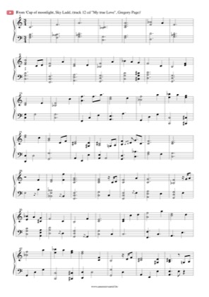 Thumbnail of first page of Cup Of Moonlight piano sheet music PDF by Sky Ladd.