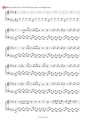 Thumbnail of first page of Dancing On My Own piano sheet music PDF by Calum Scott.
