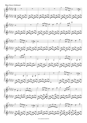Thumbnail of first page of Dane Street piano sheet music PDF by Goldmund.