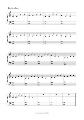 Thumbnail of first page of Do do sol sol piano sheet music PDF by Anonymous.
