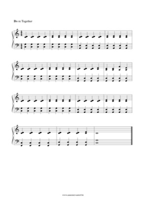 Thumbnail of first page of Do re Together piano sheet music PDF by Anonymous.