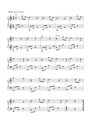 Thumbnail of first page of Dreft, Short Version piano sheet music PDF by Anonymous.