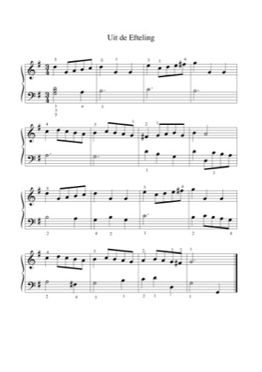 Thumbnail of first page of Uit de Efteling piano sheet music PDF by Anonymous.