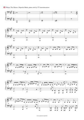Thumbnail of first page of Enjoy The Silence piano sheet music PDF by Depeche Mode.