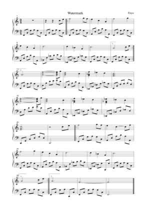 Thumbnail of first page of Watermark (3) piano sheet music PDF by Enya.