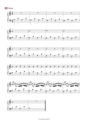 Thumbnail of first page of Faster piano sheet music PDF by Anonymous.