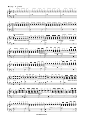 Thumbnail of first page of Fidelity piano sheet music PDF by Regina Spektor.