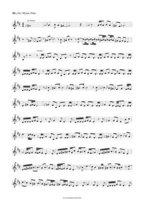 Thumbnail of first page of Hey Ho piano sheet music PDF by Mynta.