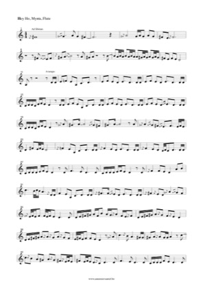 Thumbnail of first page of Hey Ho piano sheet music PDF by Mynta.