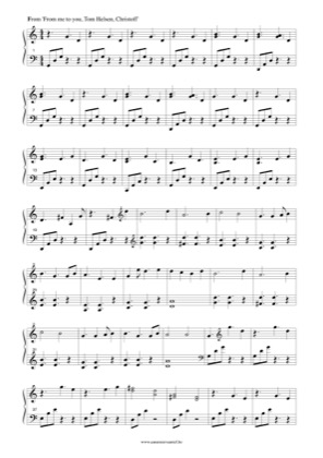 Thumbnail of first page of From Me To You piano sheet music PDF by Tom Helsen.