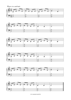 Thumbnail of first page of From c to a and back piano sheet music PDF by Anonymous.