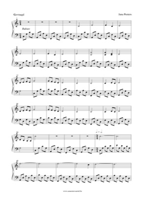 Thumbnail of first page of Gevraagd piano sheet music PDF by Jana Peeters.