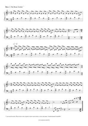Thumbnail of first page of The Road piano sheet music PDF by Goshal.