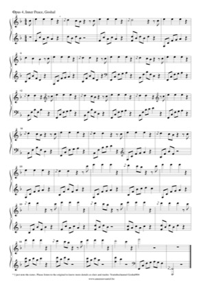 Thumbnail of first page of Inner Peace piano sheet music PDF by Goshal.