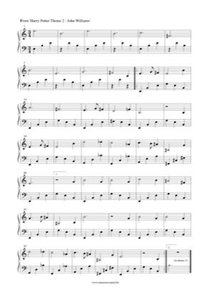 Thumbnail of first page of Harry Potter Theme (3) piano sheet music PDF by Harry Potter.
