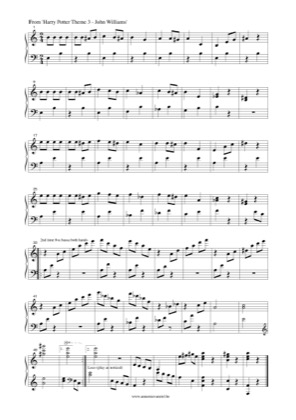 Thumbnail of first page of Harry Potter Theme (4) piano sheet music PDF by Harry Potter.