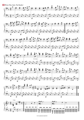 Thumbnail of first page of Hey Jude (3) piano sheet music PDF by The Beatles.