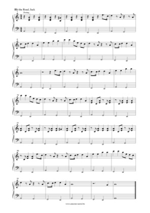 Thumbnail of first page of Hit the Road, Jack piano sheet music PDF by Ray Charles.