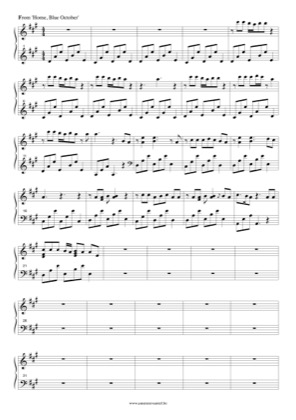 Thumbnail of first page of Home piano sheet music PDF by Blue October.