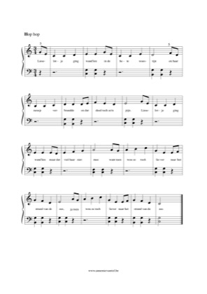 Thumbnail of first page of Hop hop piano sheet music PDF by Anonymous.