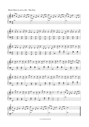 Thumbnail of first page of How to save a life (2) piano sheet music PDF by The Fray.
