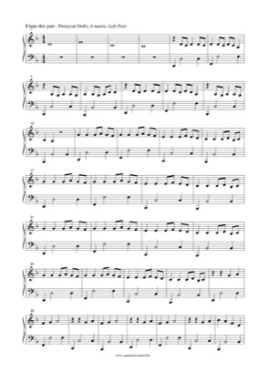 Thumbnail of first page of I hate this part (4 mains, Left Part) piano sheet music PDF by Pussycat Dolls.