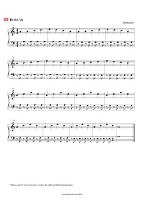 Thumbnail of first page of In The Air piano sheet music PDF by Anonymous.