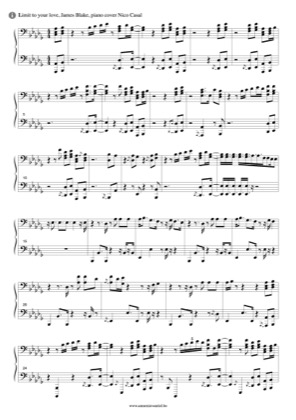 Thumbnail of first page of Limit to your love piano sheet music PDF by James Blake.