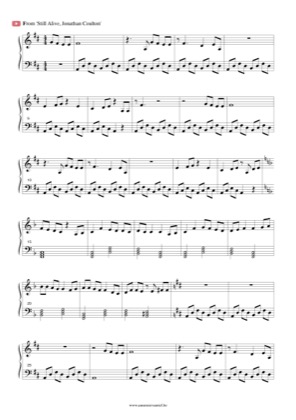 Thumbnail of first page of Still Alive piano sheet music PDF by Jonathan Coulton.