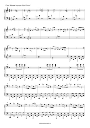 Thumbnail of first page of Join me in prayer piano sheet music PDF by Hard Driver.