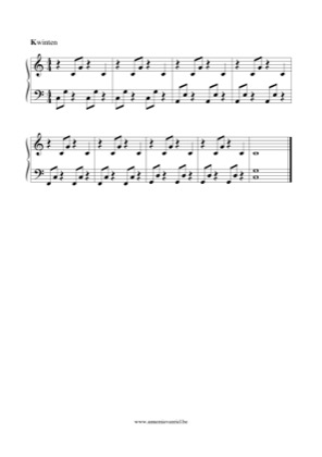 Thumbnail of first page of Kwinten piano sheet music PDF by Anonymous.