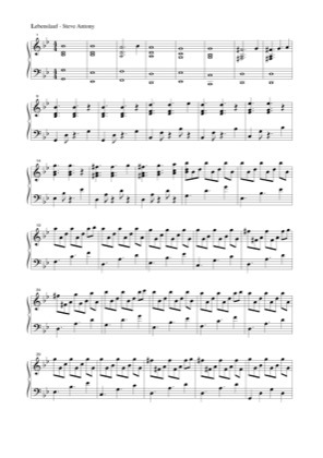 Thumbnail of first page of Lebenslauf piano sheet music PDF by Steve Antony.