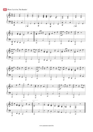 Thumbnail of first page of Let it Be (3) piano sheet music PDF by The Beatles.