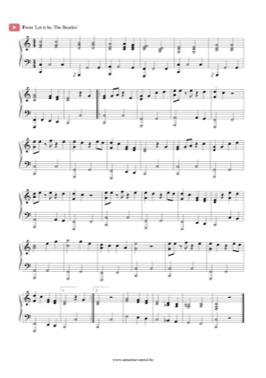 let it be the beatles free sheet music