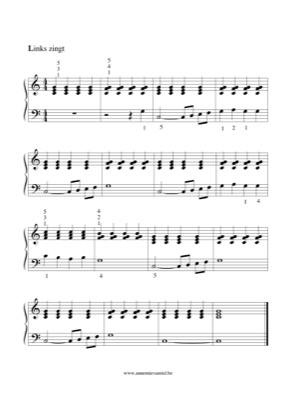 Thumbnail of first page of Links zingt piano sheet music PDF by Anonymous.