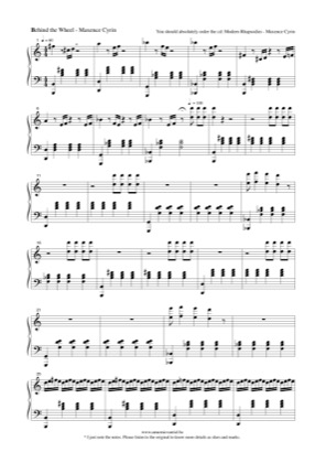 Thumbnail of first page of Behind the Wheel piano sheet music PDF by Maxence Cyrin.
