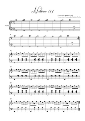 Thumbnail of first page of Nocturne 113 piano sheet music PDF by Maxence Cyrin.