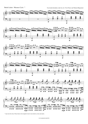 Thumbnail of first page of Sueño Latino piano sheet music PDF by Maxence Cyrin.