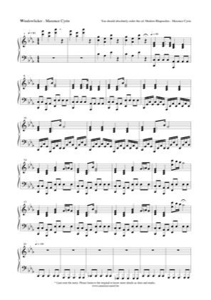 Thumbnail of first page of Windowlicker piano sheet music PDF by Maxence Cyrin.